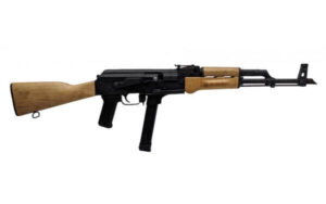 CENTURY ARMS GP/WASR-M Semi-automatic 9mm 33Rd 16.25in Barrel Threaded Slant Brake Blue Finish Wood Stock Adjustable Sights Romanian WASR-M AK Rifle (RI3765-N)