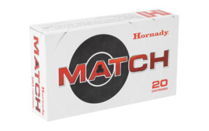 HORNADY Match .308 Win 168 Grain 20rd Box of Boattail Hollow Point Rifle Ammunition (8097)