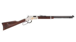 HENRY Golden Boy American Rodeo Tribute 22 Short-Long 20in Barrel Nickel Plated American Walnut Stock Right Handed Lever Action Rifle (H004AR)