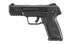 RUGER Security 9mm 4″ Barrel 15Rd Centerfire Semi-Automatic Pistol with 3 Dot Drift Adjustable Sights Black (03810)