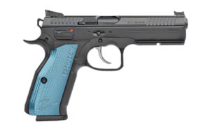 CZ Shadow 2 Optics Ready 9mm 4.89in Barrel 19 Round Blue Grips Full Size Semi-Automatic Pistol (91251)