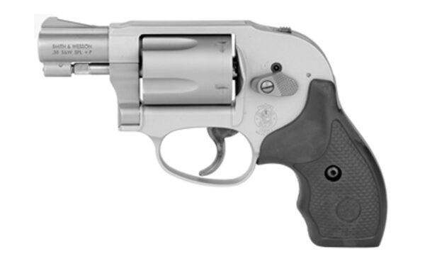 SMITH & WESSON Model 638 Airweight Revolver .38 Special +P 1.875″ Barrel 5 Rounds Alloy J-Frame Synthetic Grip Matte Silver Finish (163070)